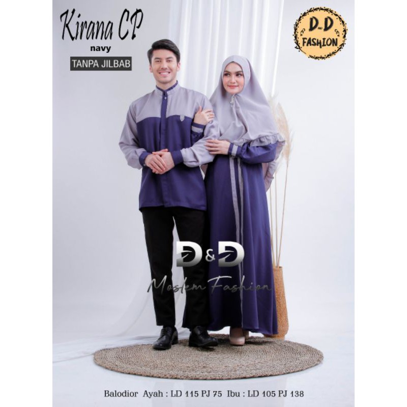 Katrinna baju couple sarimbit gamis  suami istri muslim pesta orginal