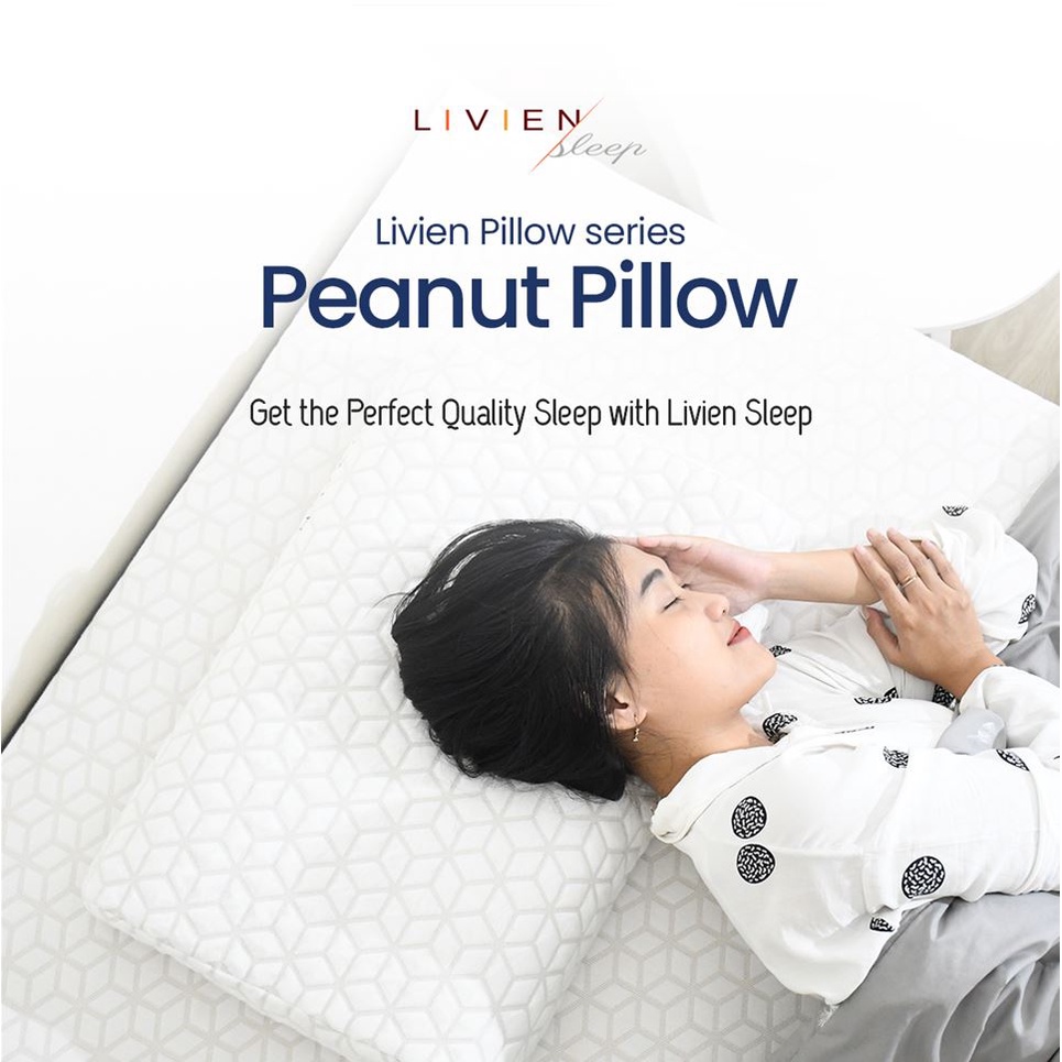 Bantal Tidur Latex, 100% Natural Latex Pillow, Peanut Pillow Livien Sleep