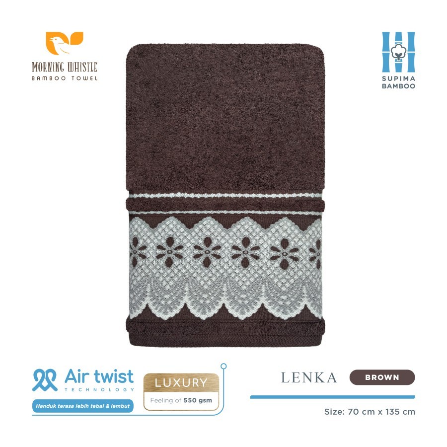 MORNING WHISTLE PREMIUM SUPIMA HANDUK BAMBOO LENKA UKURAN 70 X 135