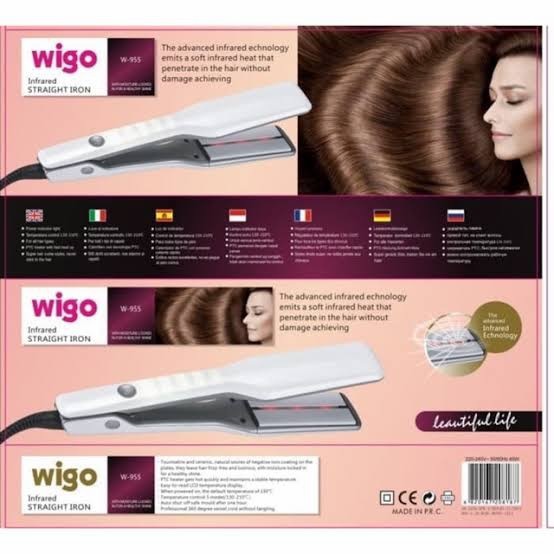 Wigo Catok PASTI BAGUS  Pelurus Rambut Infrared Catokan W-955 Hair Straightener