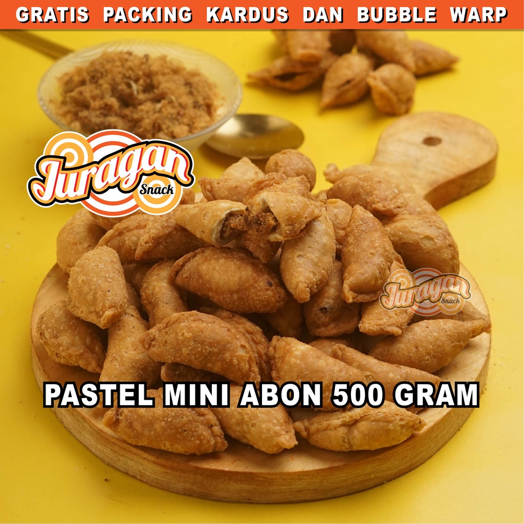 PASTEL MINI ABON 500 gram snack kiloan makanan ringan jajanan cemilan camilan manis asin gurih murah