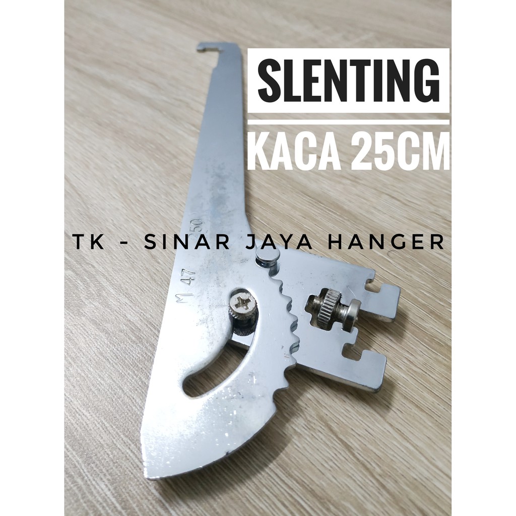 Daun Bracket Slenting Kaca 25 Cm Penyangga Rak Sepatu Kaca Import