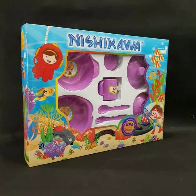 NISHIKAWA FEEDING SET  8403  SET PERALATAN MAKAN BAYI /KADO LAHIRAN Feeding Set Nishikawa Besar 8403 S1