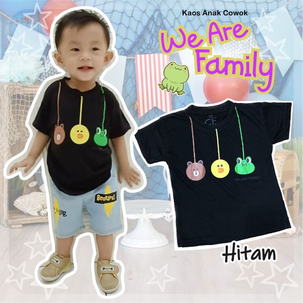 Atasan Kaos Murah Anak Laki-laki We Are Family CF Kids