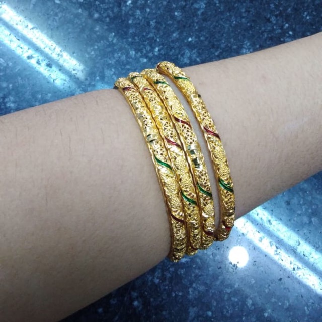 Gelang dubai india emas imitasi tidak luntur asal jangan kena minyak wangi