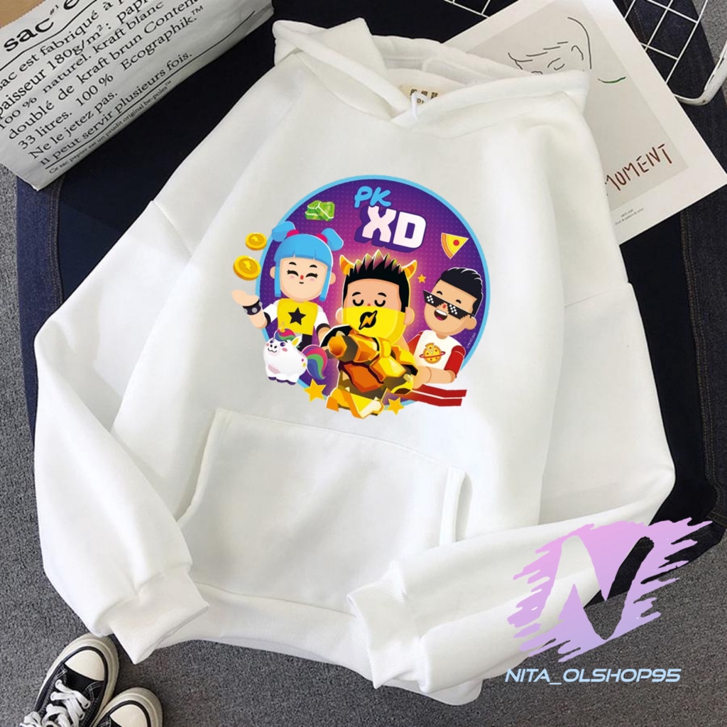 SWEATER PK XD ANAK HOODIE PKXD BERMAIN BERSAMA TEMAN