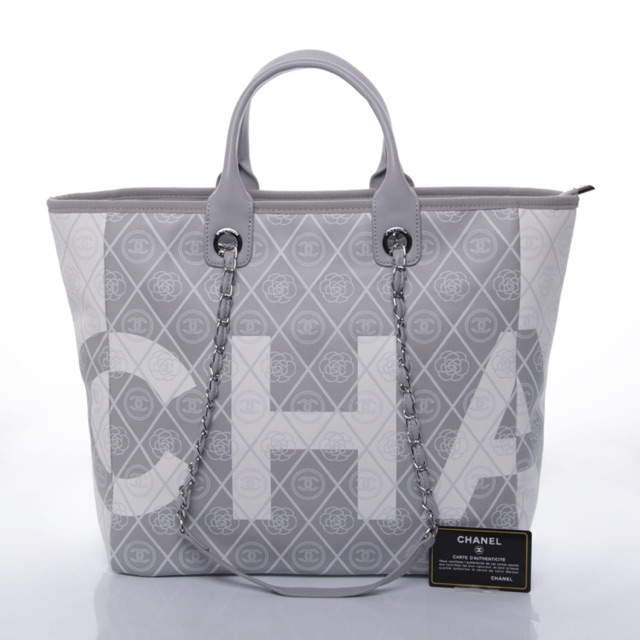 Tas Wanita Chanel Deauville Canvas Tote Runway 69179