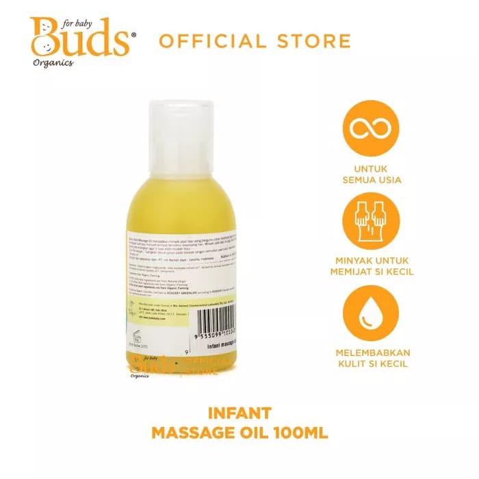 Buds Organic Infant Massage Oil 100ml