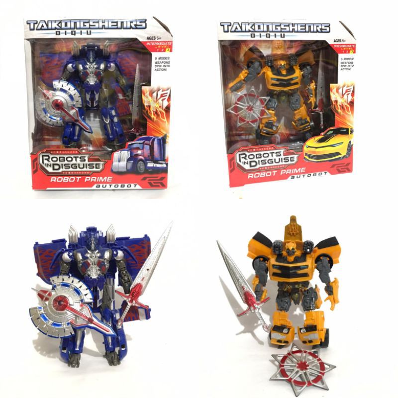 MOMBABY1 Kado Mainan Anak Cowok Robot Transformers Bumble Bee Optimus Prime