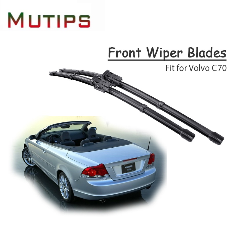 1 Set Karet Wiper Kaca Depan Mobil Untuk Volvo C70 2013 2012 2011 2010-2006