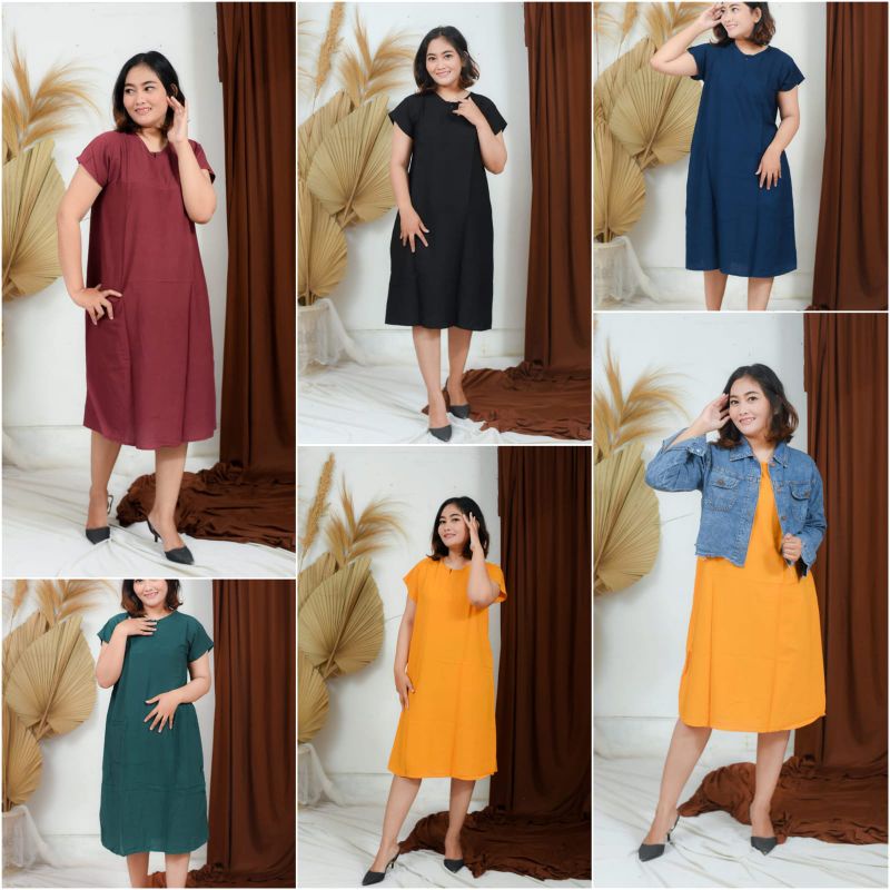 DRESS WANITA KEKINIAN MURAH DASTER RAYON BUSUI LENGAN PENDEK POLOS TERBARU DASTER VIRAL DASTER MANOHARA