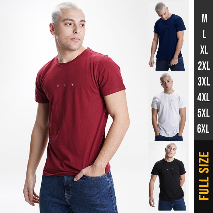 KAOS PRIA FLY OVERSIZE T SHIRT PRIA BIG SIZE BAJU PRIA JUMBO