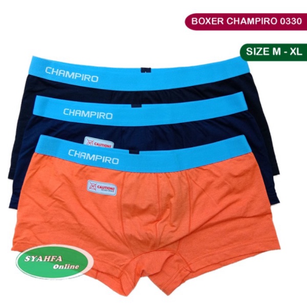 Unik Isi 3 Pc CD Champiro Boxer Pria Dewasa C-0330-C Boxer champiro pria - M Murah