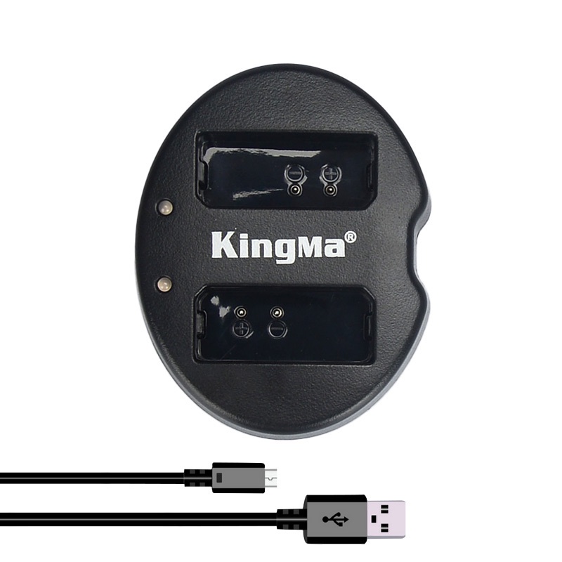 Kingma Charger Baterai 2 Slot Canon 1100D 1200D - LP-E10 - Black