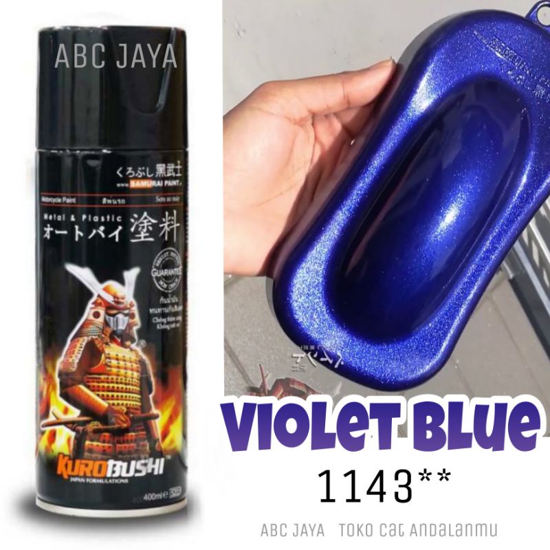 Cat Pilok Samurai 1143 Violet Blue Biru Gelap Metalik Ungu 400ml Cat Mobil Sepeda Motor