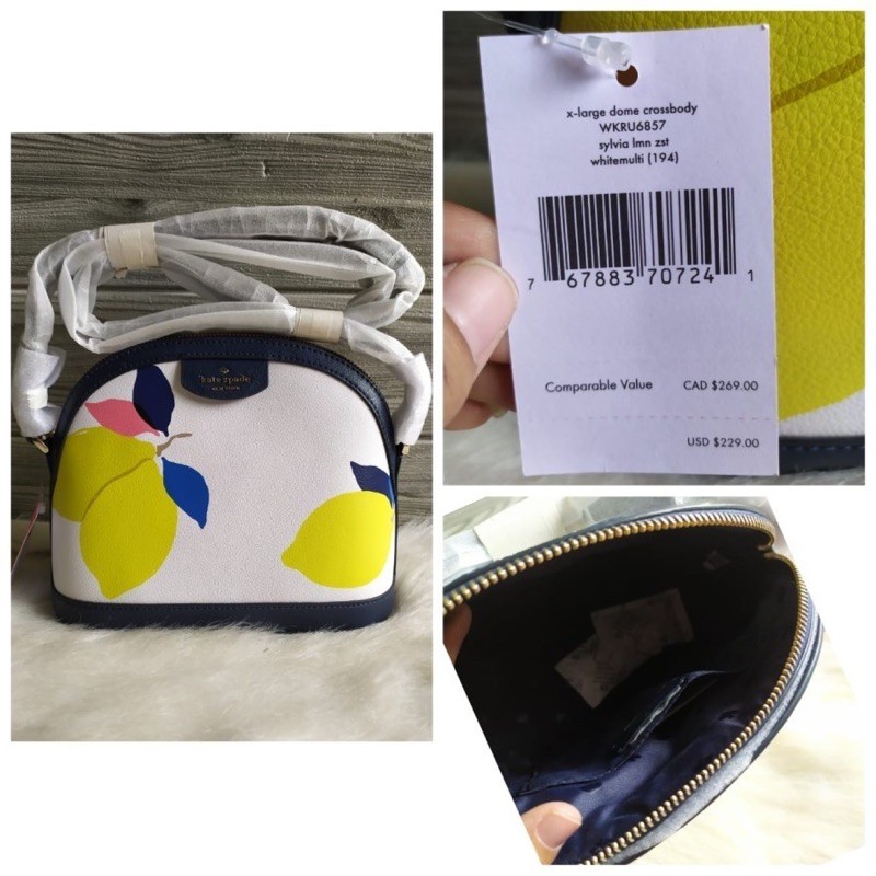 Kate Spade Sylvia Extra Large lemon zest dome crossbody
