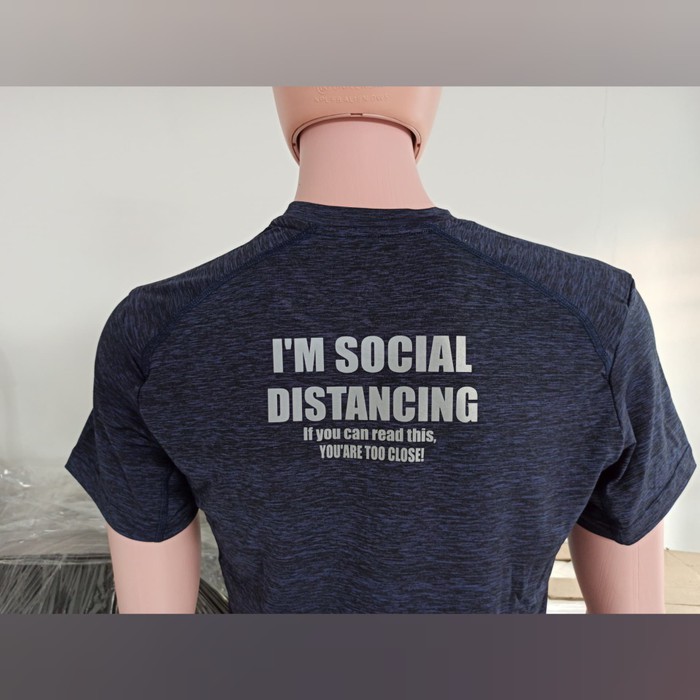 Masterman - I'M SOCIAL DISTANCING KAOS reflective LARI GYM OLAHRAGA