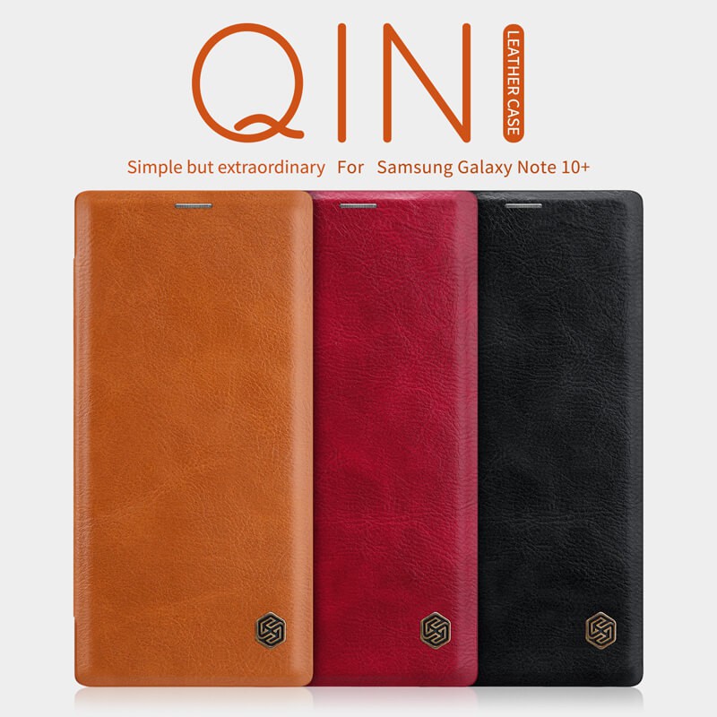 Nillkin Qin Series Leather case for Samsung Galaxy Note 10 Plus, Samsung Galaxy Note 10 Plus 5G