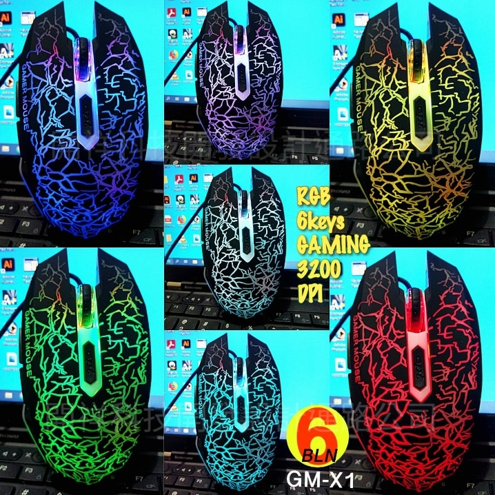 Berbagai Varian Mouse Gaming RGB / Office / Laptop X1 / X5 / M40.