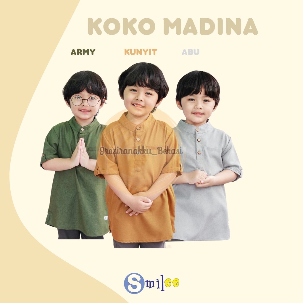 Koko Anak Madina Smilee Mix Warna Size 1-5Thn