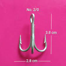TREBLE HOOK MUSTAD 9430-DS #2/0 (5X STRONG) (Color SILVER)