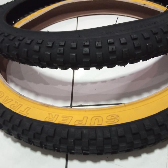 20 X 2.125 Ban Luar Sepeda Swallow , Bmx 2125 Warna Hitam Kuning Besar