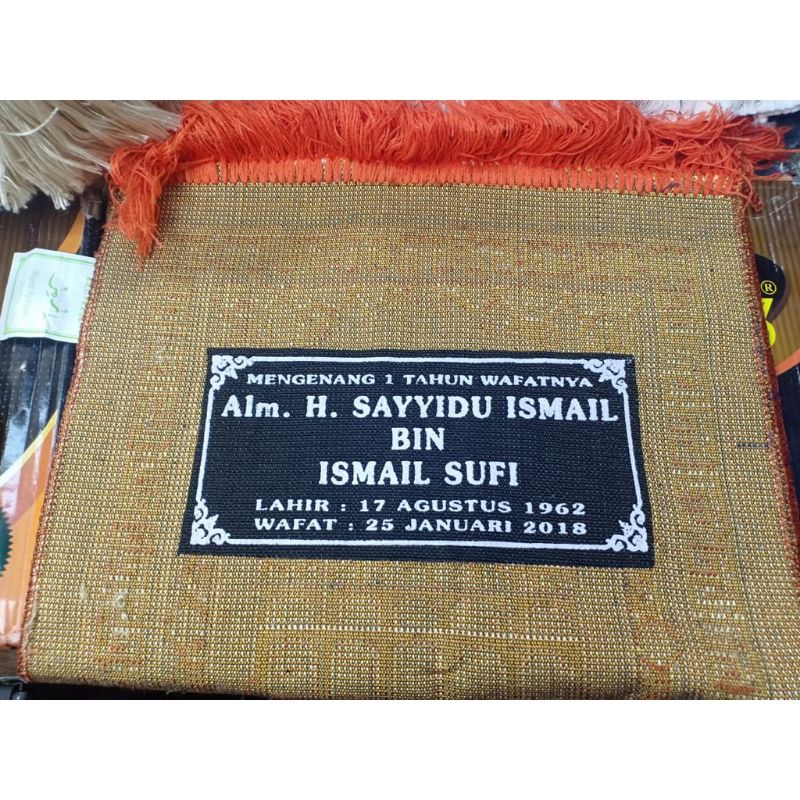 sajadah sablon al nurtex/sajadah souvenir thalilan