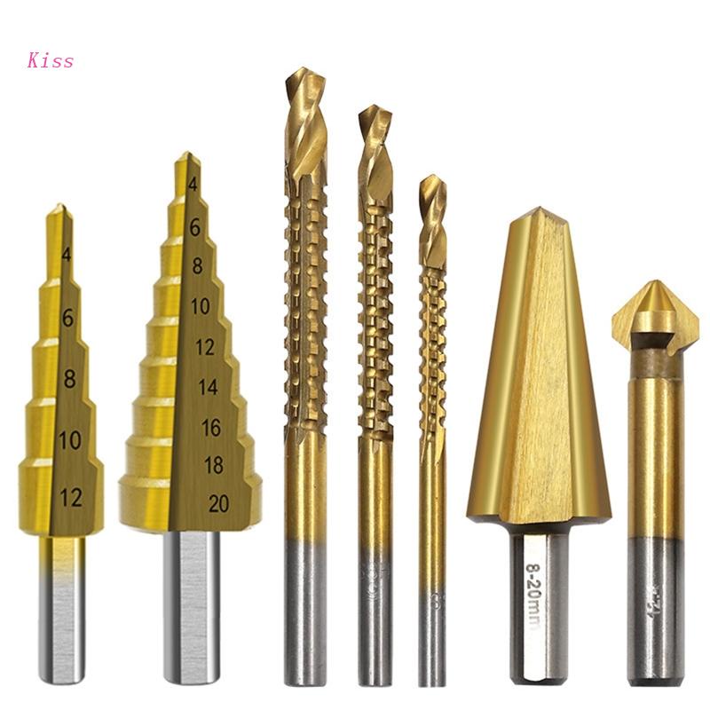 Bits Drill Bits Bentuk Payung Gigi Gergaji Bahan Aluminum PVC Untuk Kayu