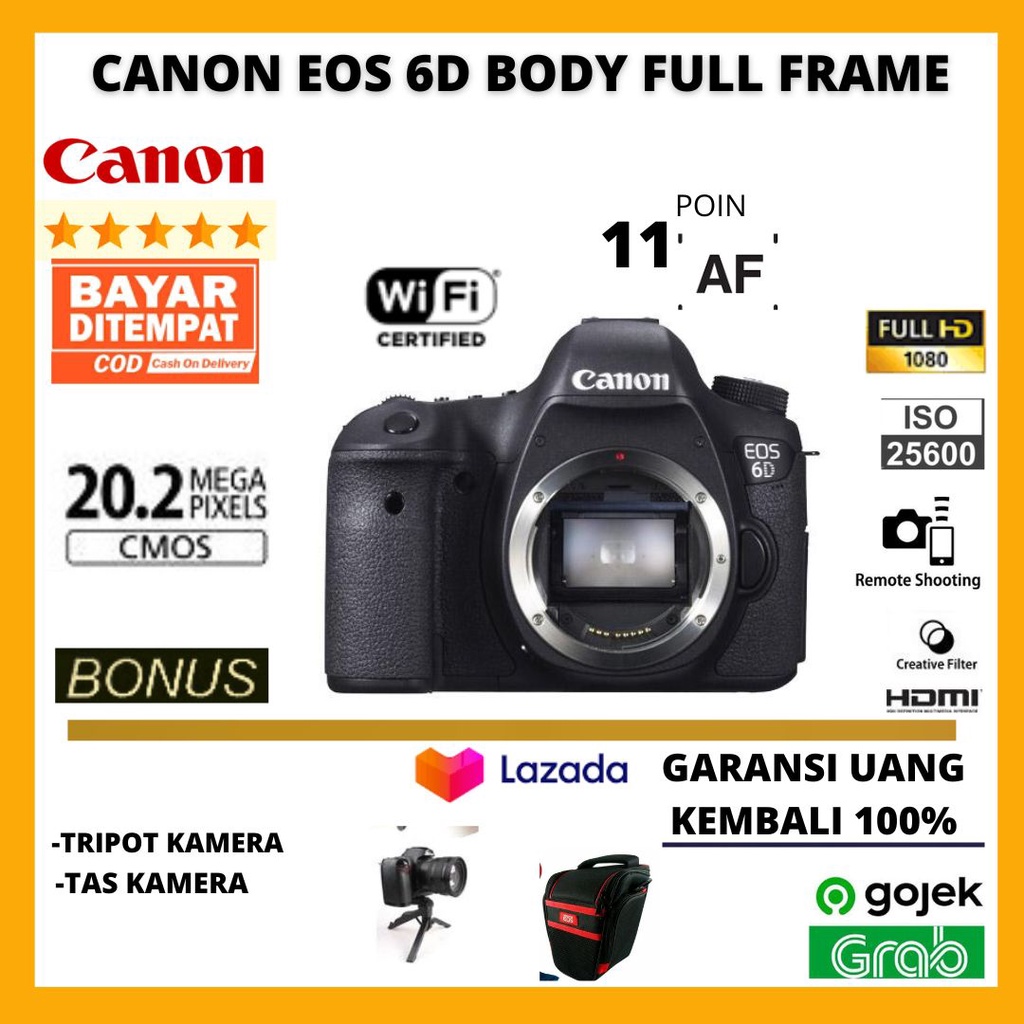 Canon 6D WiFi BODY [FREE ACCESORIES KAMERA]