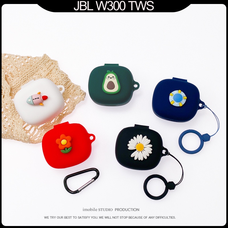 Jbl W300 Tws Casing Pelindung Headset Bluetooth Jbl W300Tws Motif Bunga Daisy