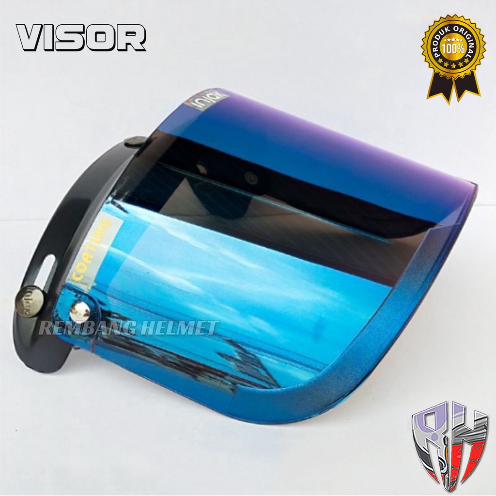 KACA HELM BOGO INJAK FLAT BLUE
