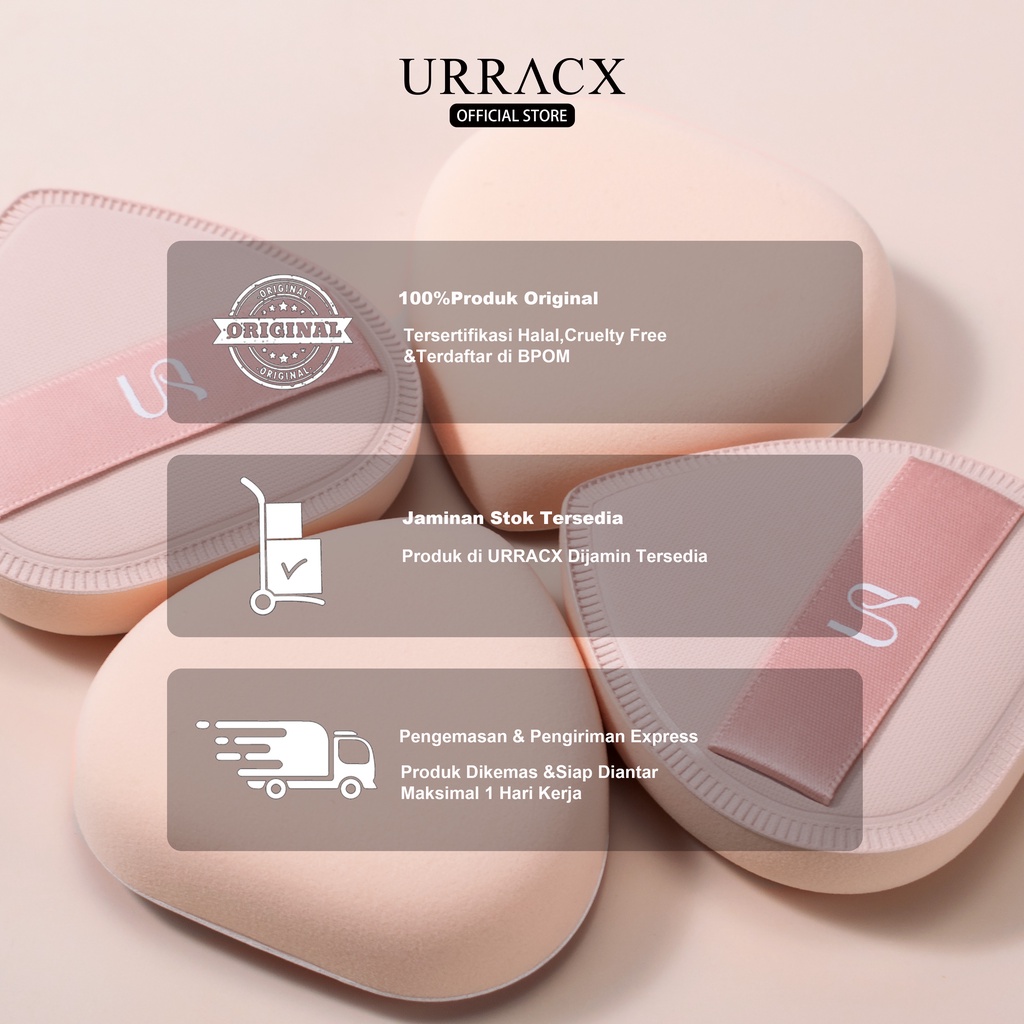 URRACX Bubuk bantal udara puff super lembut kering basah dua tujuan makeup menetapkan sponge