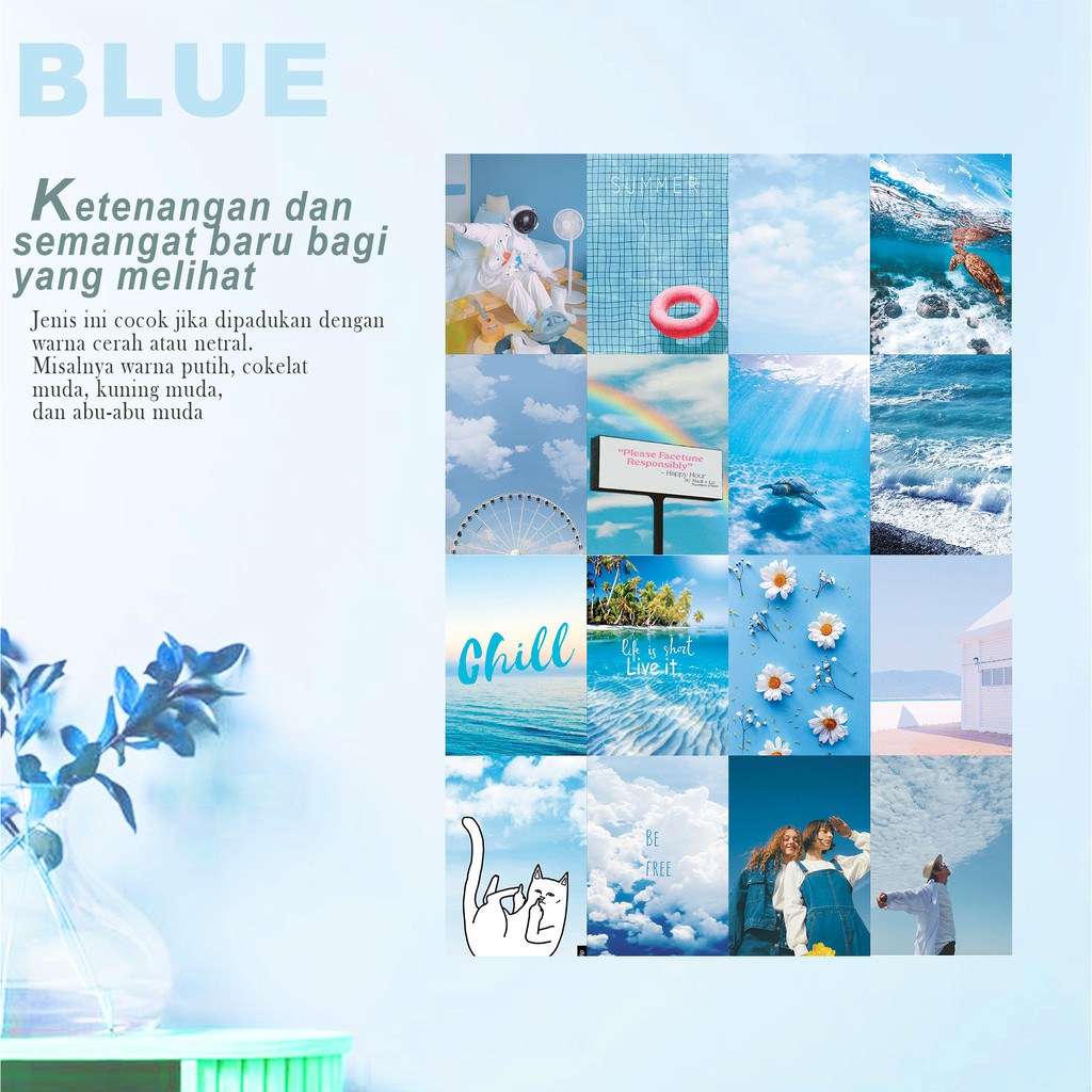 ( + Laminating) Grosir 16 Pcs Poster Dinding Aesthetic