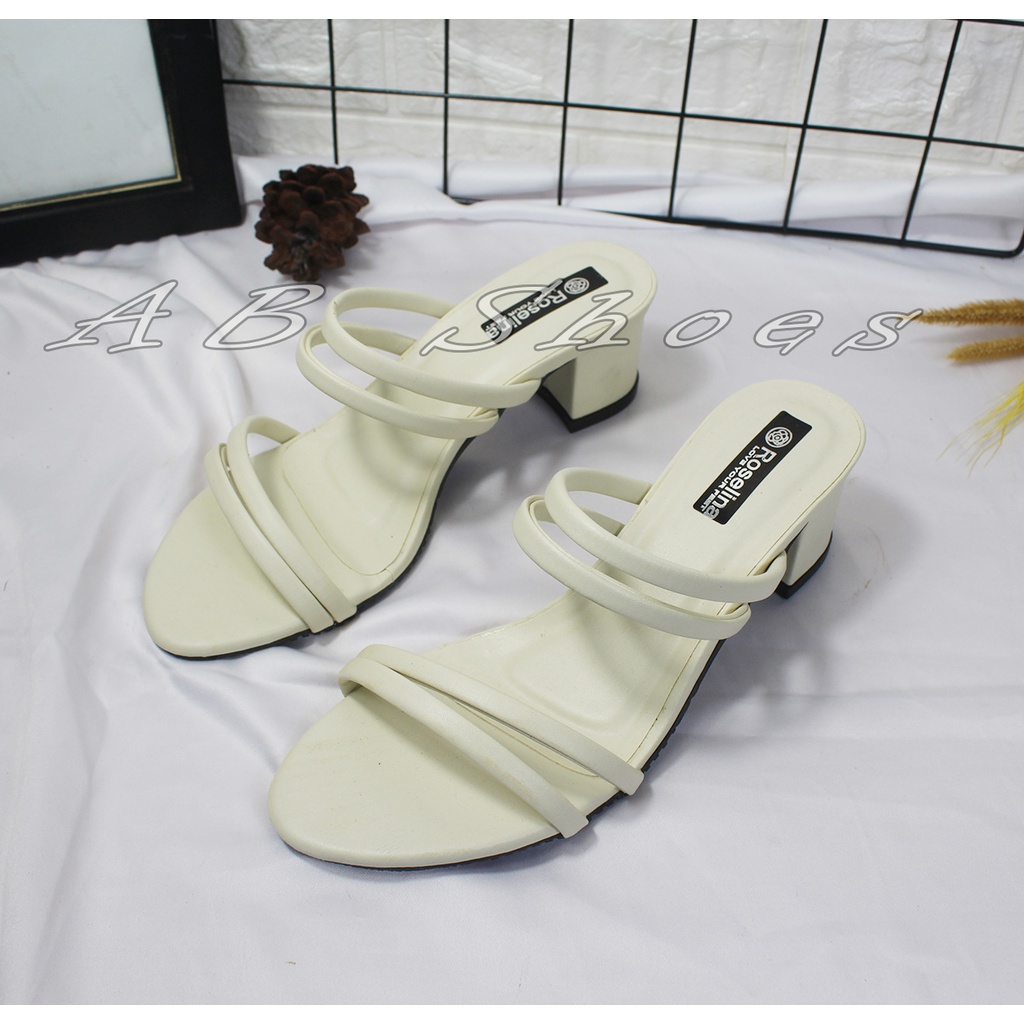 Sandal Heel Hak Tahu 5 cm Sandal Wanita Tali