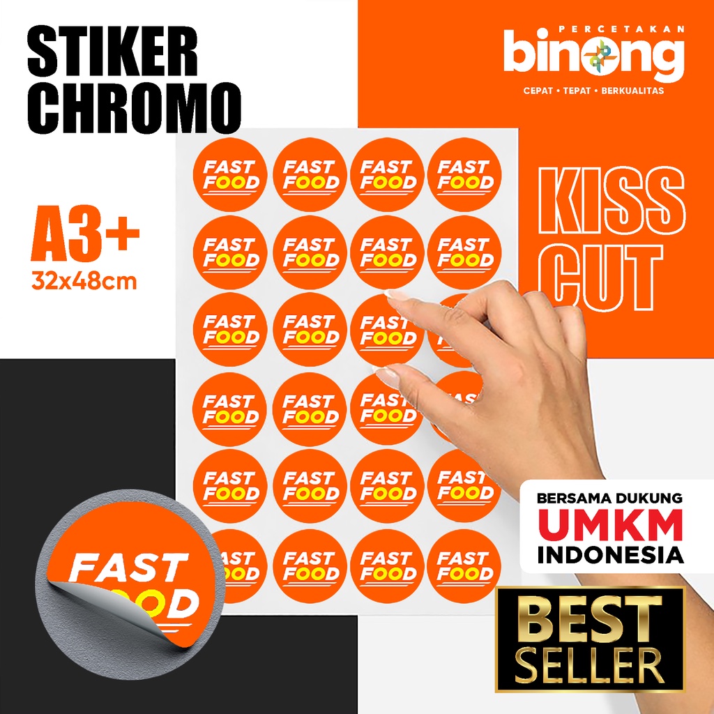 

Cetak Stiker / Sticker / Cromo, Kromo A3+ (Print + Kisscut)