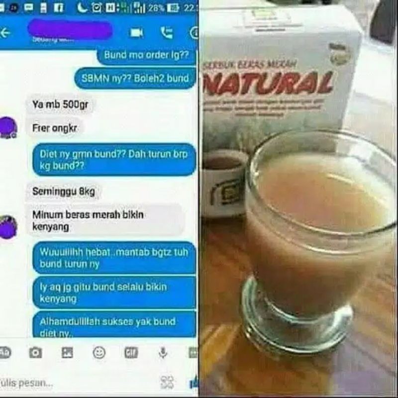 

Serbuk Beras Merah Natural ( SBMN ) NASA Original - Minuman Herbal Banyak Manfaat