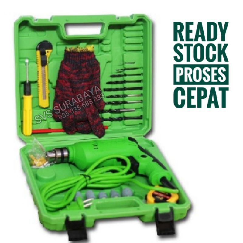 mesin bor ryu 10 mm set koper