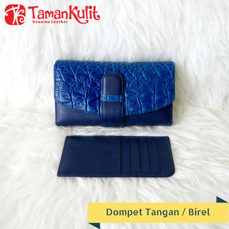 Dompet cewek kulit asli wanita panjang lipat buaya garut asli murah dompet panjang lipat kulit asli
