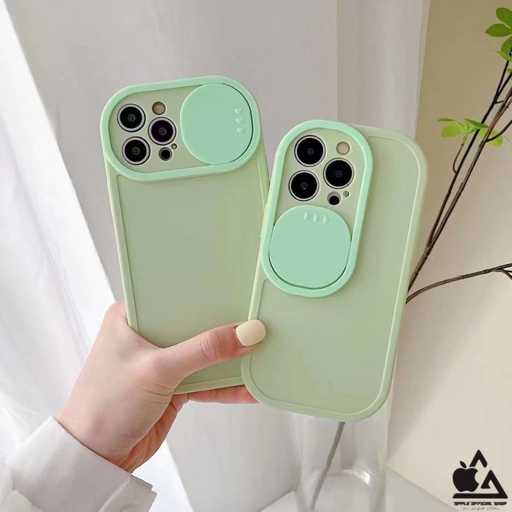 Softcase Lucu Rubber Korean Candy Oval 3D Slide Camera iPhone 13 PRO MAX 12 PRO MAX 11 PRO MAX XR X XS MAX 7 Soft Case Lucu Window Camera SILIKON MEWAH Camera Kamera Protection