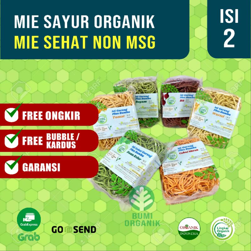 Mie Sayur Organik Sehat Non MSG Lingkar Organik