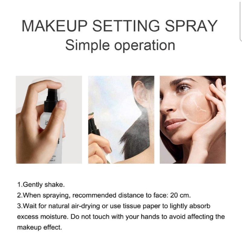 PENGATURAN MAKEUP SEMPROT, LOSION PELEMBAB KONTROL MINYAK MEMBUAT RIASAN MAKEUP TAHAN LAMA SPRAY SETELAH RIASAN MAKEUP-30ml