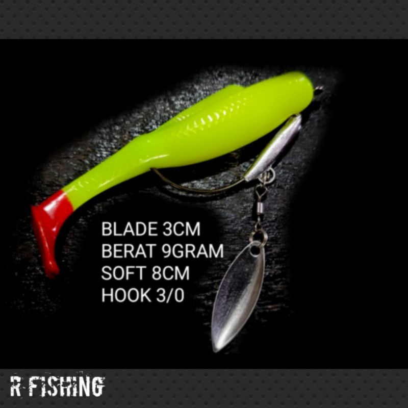 SOFT LURE SET HOOK PAKAI BLEAD (SATUAN) TINGGAL PAKAI | UMPAN CASTING IKAN GABUS DAN TOMAN