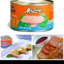 

NON HALAL DAGING HAM MA LING LUNCHEON TTS BRAND 397 GRAM MAKANAN KALENG PORK MEAT MALING CANNED PORK MURAH