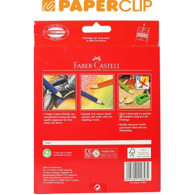 

PENSIL WARNA FABER CASTELL CLASSIC RL 115858 48C LD