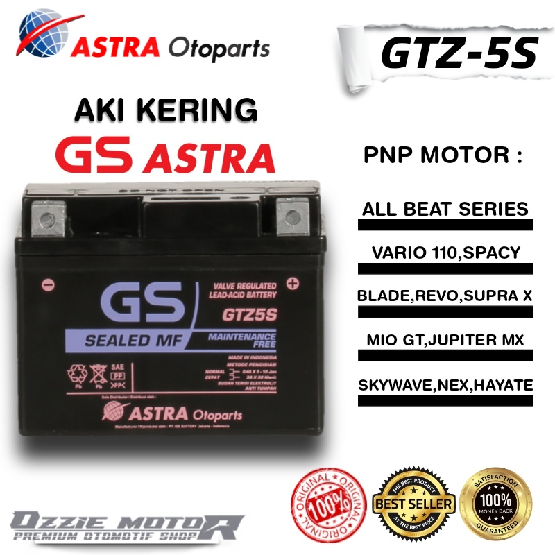 AKI GS ASTRA GTZ-5S AKI KERING MOTOR BEAT VARIO MIO SOUL SPIN125