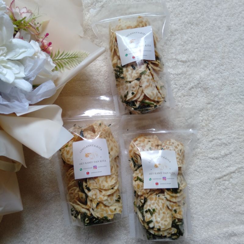 

cemilan kita cemilan tempe bumbu cintah original 100gram