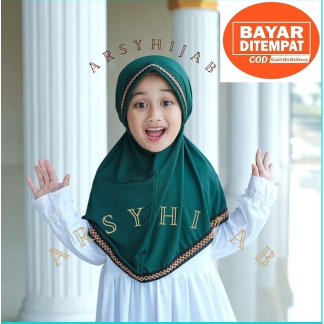 hijab anak paud RENDA SILANG (3-5 TAHUN)  / kerudung anak terbaru