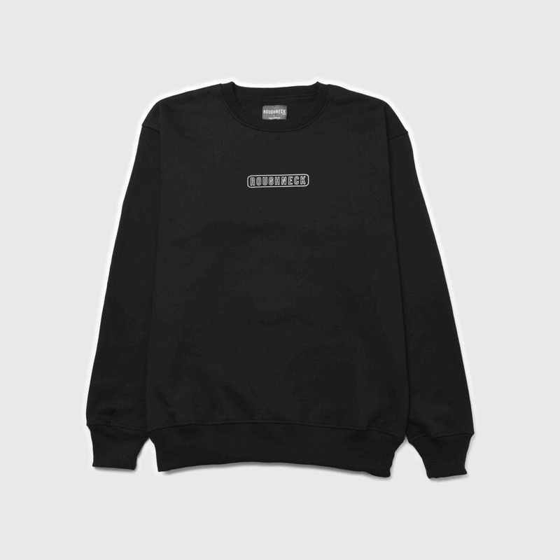 SWEATER CREWNECK ROUGHNECK WARNA HITAM