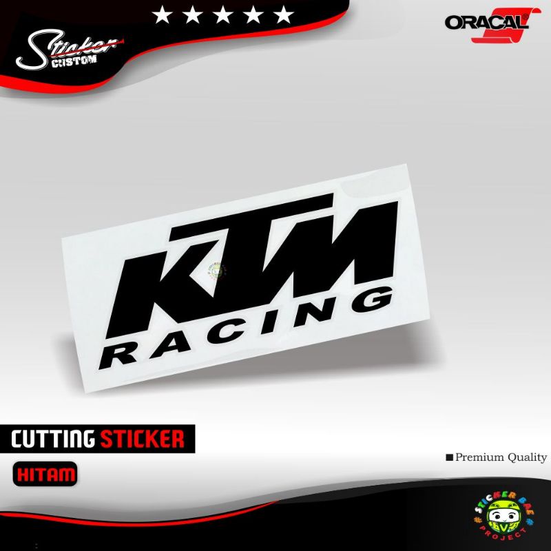 stickerbae4 stiker ktm racing 1 warna cutting stiker motor