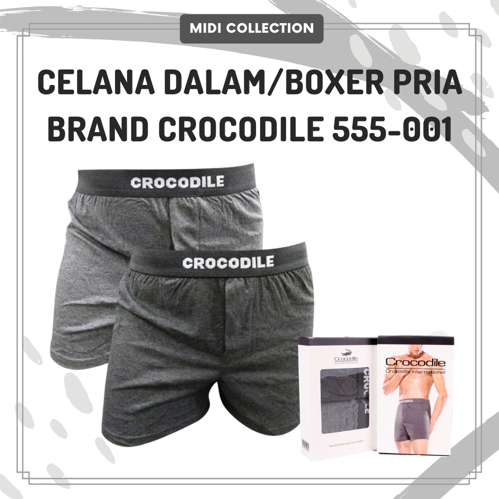 Celana Dalam / Sempak / Daleman Pria CROCODILE ART. 551-001 Boxer Original isi 2 pcs